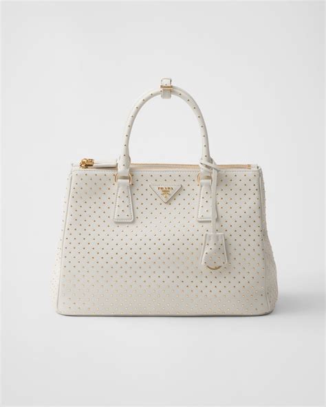 prada studded bag box|prada white galleria studded bag.